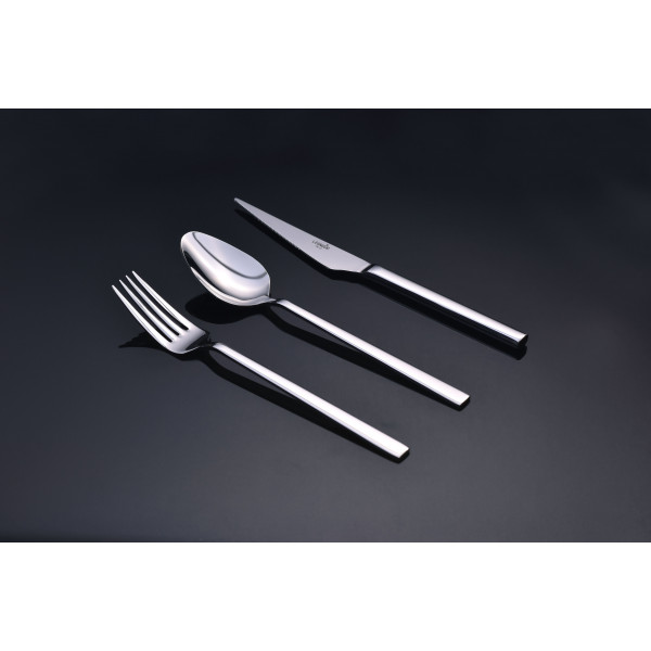 SILA BLACK 12x7 (Dinner knife-dinner spoon-dinner fork-dessert spoon-dessert knife-dessert fork-tea spoon)