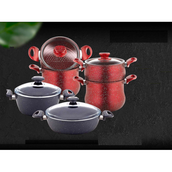 Red granite couscous pot