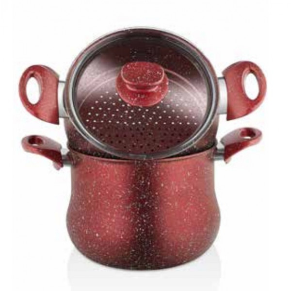 Red granite couscous pot