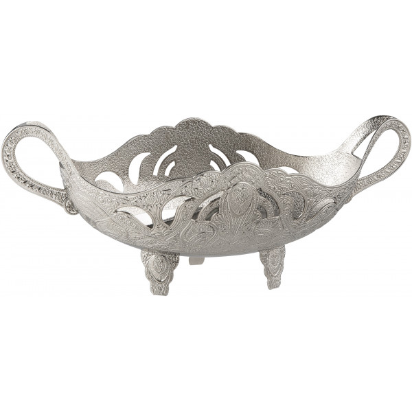 FOOTED GONDOLA SERVING BOWL SMALL SİZE (SILVER)