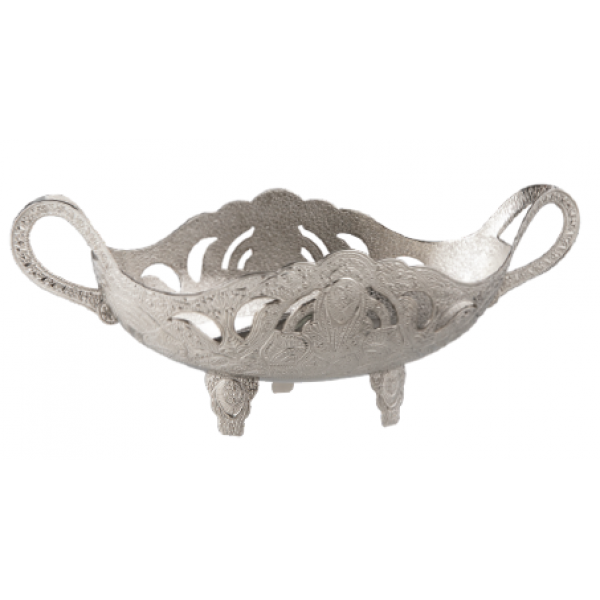 FOOTED GONDOLA SERVING BOWL LARGE SIZE (SILVER)
