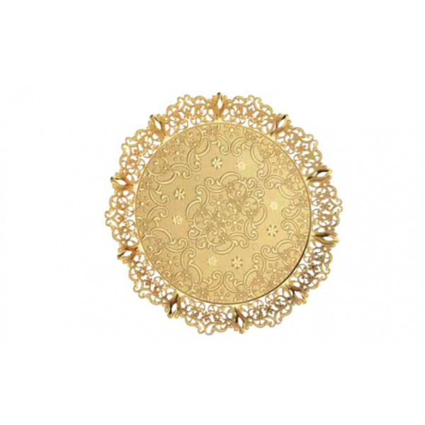 MOTİF SMALL ROUND TRAY (GOLD)