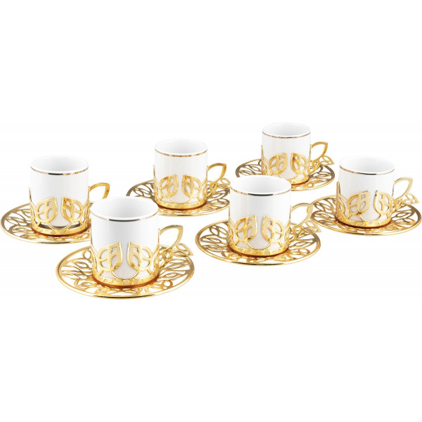 FURUG COFFEE CUP 6PCS (GLDED) (GOLD)
