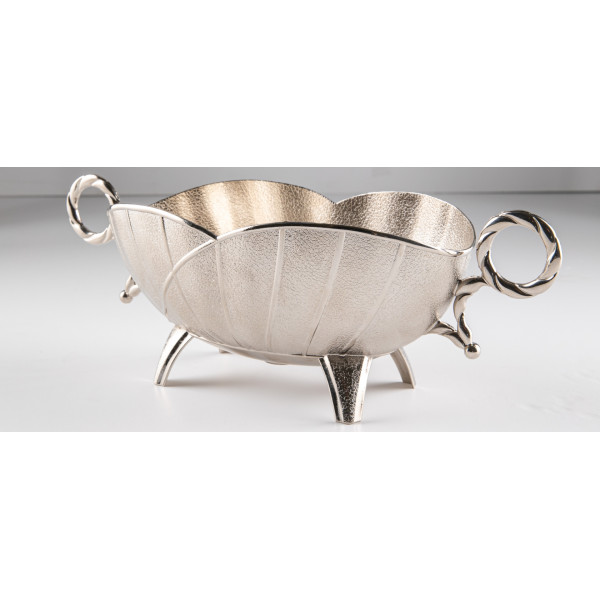 FOOTED GONDOLA SERVING BOWL (SILVER)