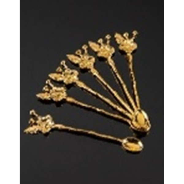 FLOWER SPOON 6 PCS BOXED (GOLD)