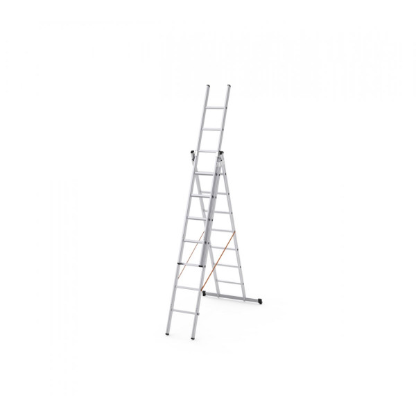 Three-piece sliding ladder, tipi type