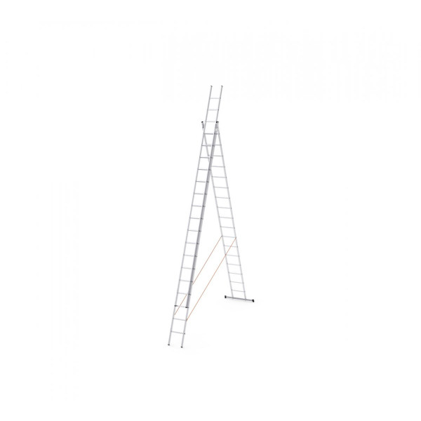 Three-piece sliding ladder, tipi type