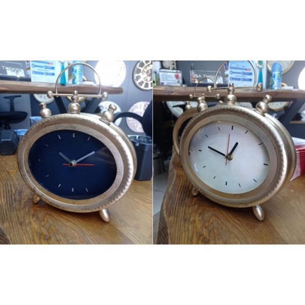 TABLE CLOCK WITH ROUND CLOCK