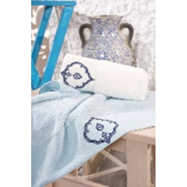  BLANCH BAMBOO EMBROIDERED 2 PIECE TOWEL 50X90