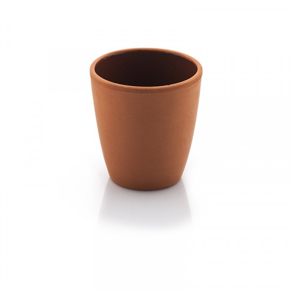 TARSUS - CUP 330 ML, 9*9,5 CM, (INNER & HALF OUTER BROWN GLAZED), 4 PCS SET, GIFT BOX 