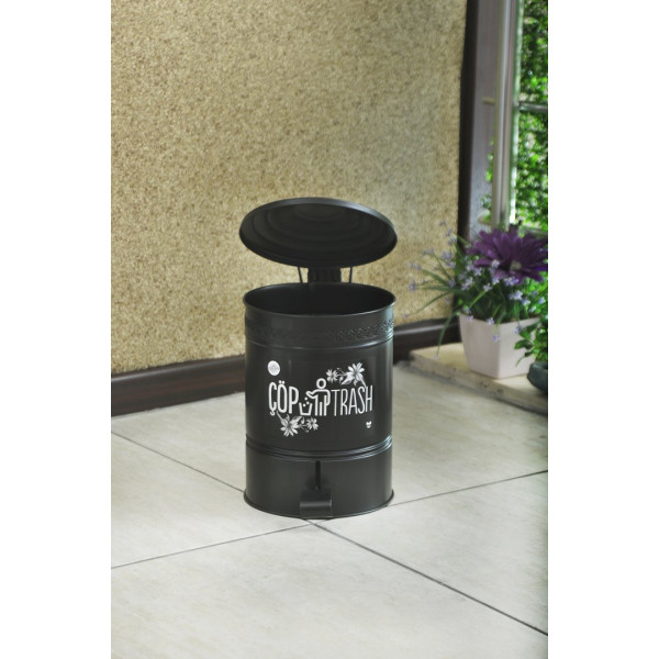 5 LT PEDAL NONFLAMMABLE WASTE BIN USED WITH A BAG INSIDE
