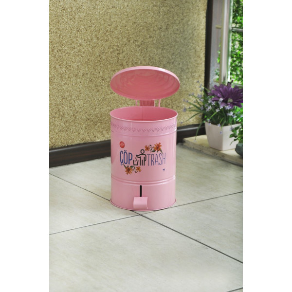 5 LT PEDAL NONFLAMMABLE WASTE BIN USED WITH A BAG INSIDE