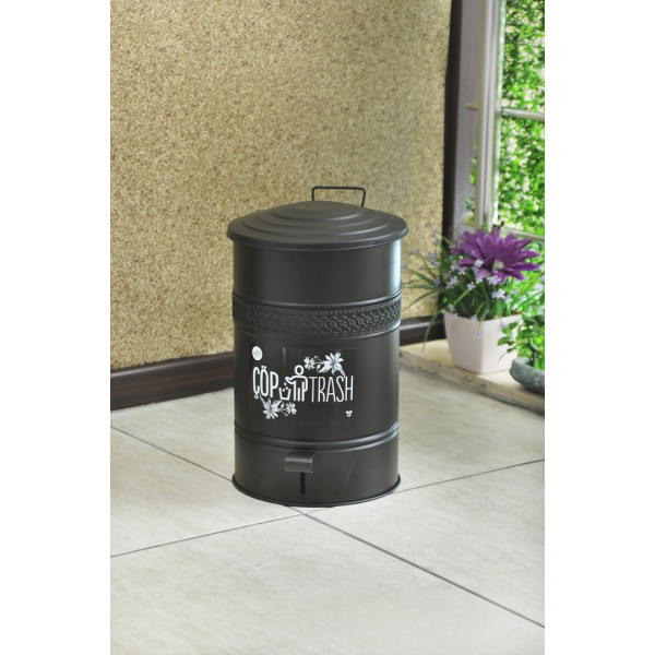 16 LT PEDAL NONFLAMMABLE WASTE BIN USED WITH A BAG INSIDE