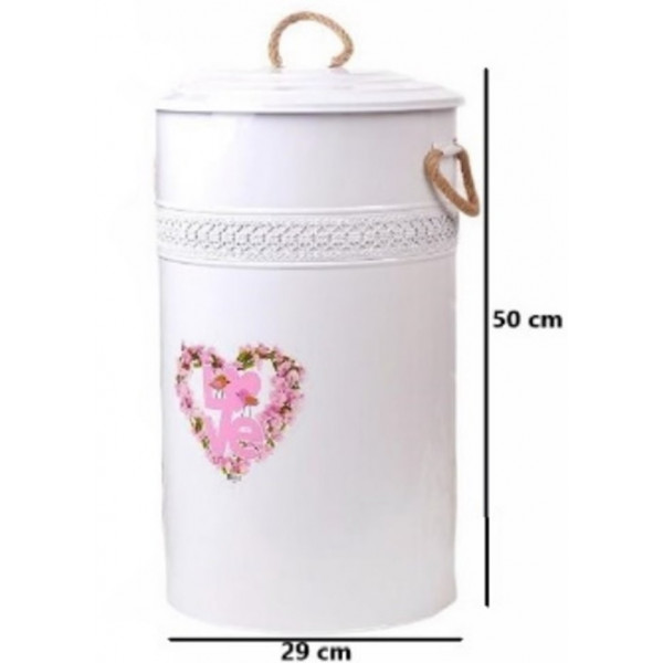 NONFLAMMABLE 30 LT WASTE BIN WITH LID, USED WITH A BAG INSIDE